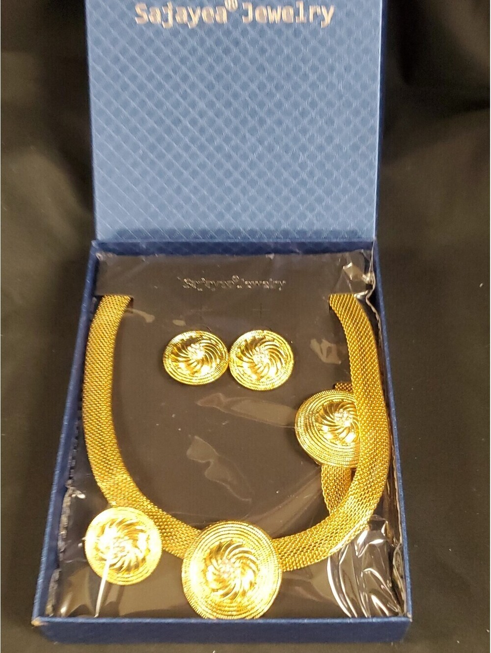 Necklace Earrings Bracelet Dubai Jewelry Set Gold Plated Indian NEW